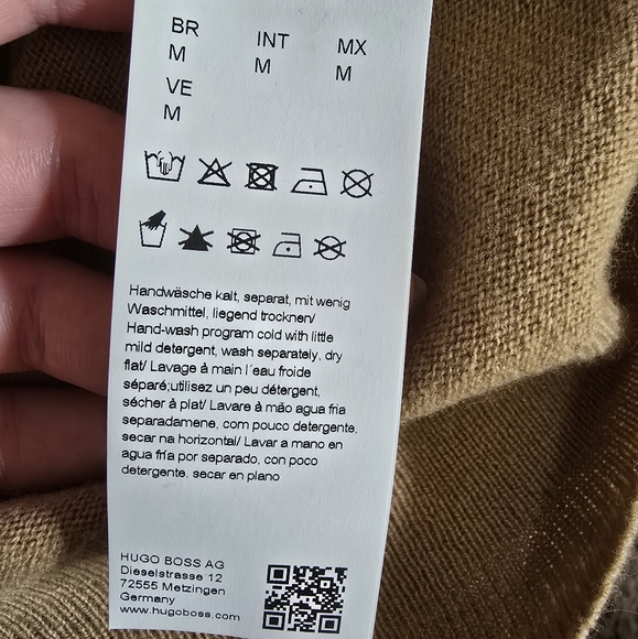 Boss Felipina Wool Blend V Neck Sweater Size Medium - Picture 12 of 13